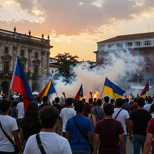 Dramatic Uprising in Historic City Square