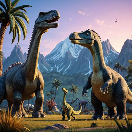 Disney-Style Dinotopia Dinosaurs at Twilight Disney-Style Dinotopia Dinosaurs at Twilight