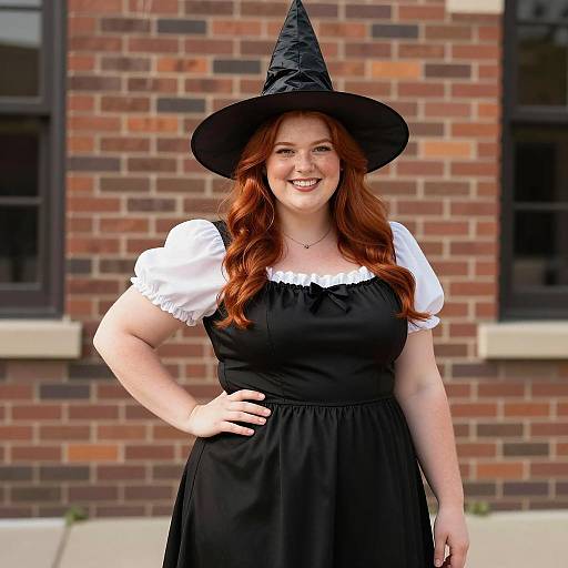 Plus Size Woman in Witch Costume