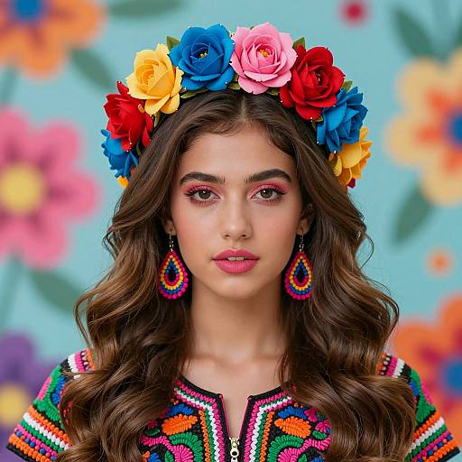 Vibrant Floral Fashion Portrait Photography