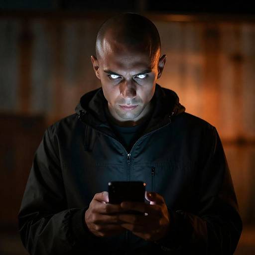 Mysterious Figure in Dim Lighting