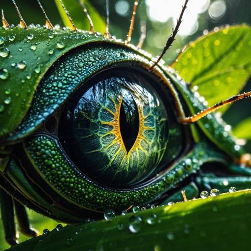 Ultra-Realistic Mantis Eye Macro Photography