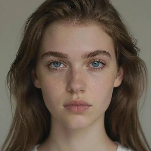 Close-Up Portrait of a Young Woman