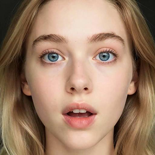 Surprised Young Woman Close-Up Portrait