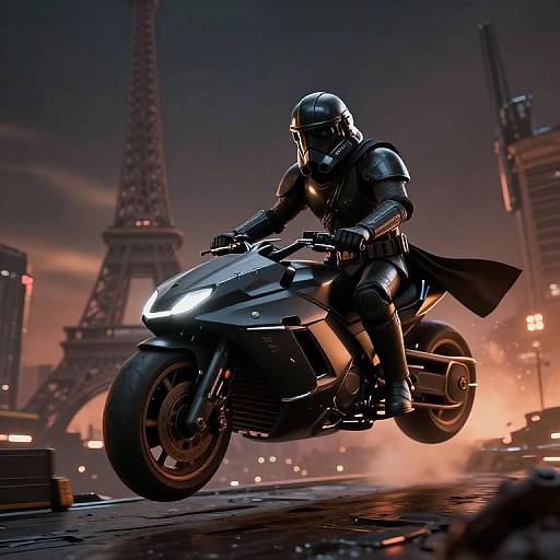 Star Wars Dark Clone on Speeder