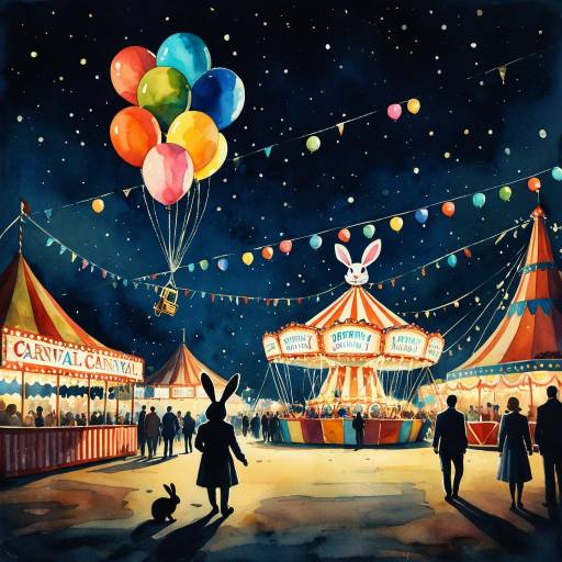 Surreal Watercolor of a Deserted Carnival Surreal Watercolor of a Deserted Carnival
