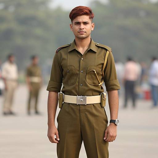 Indian Male Pilot in Military Uniform
