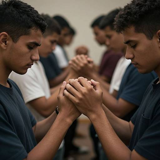 Christian Men Praying Together