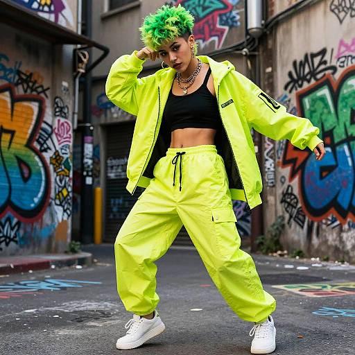 Neon Green Street Dancer Fashion