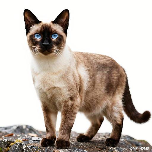 Bombay Cat Portrait on Mountain