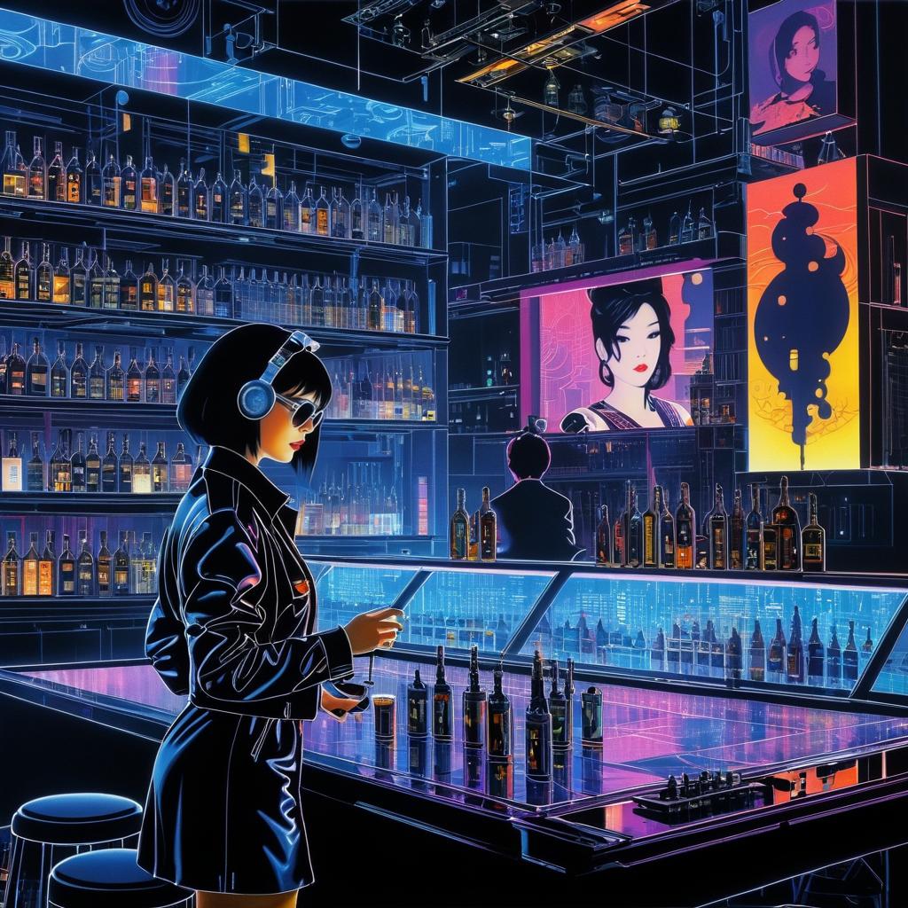 Futuristic Jazz Club in Cyberpunk London