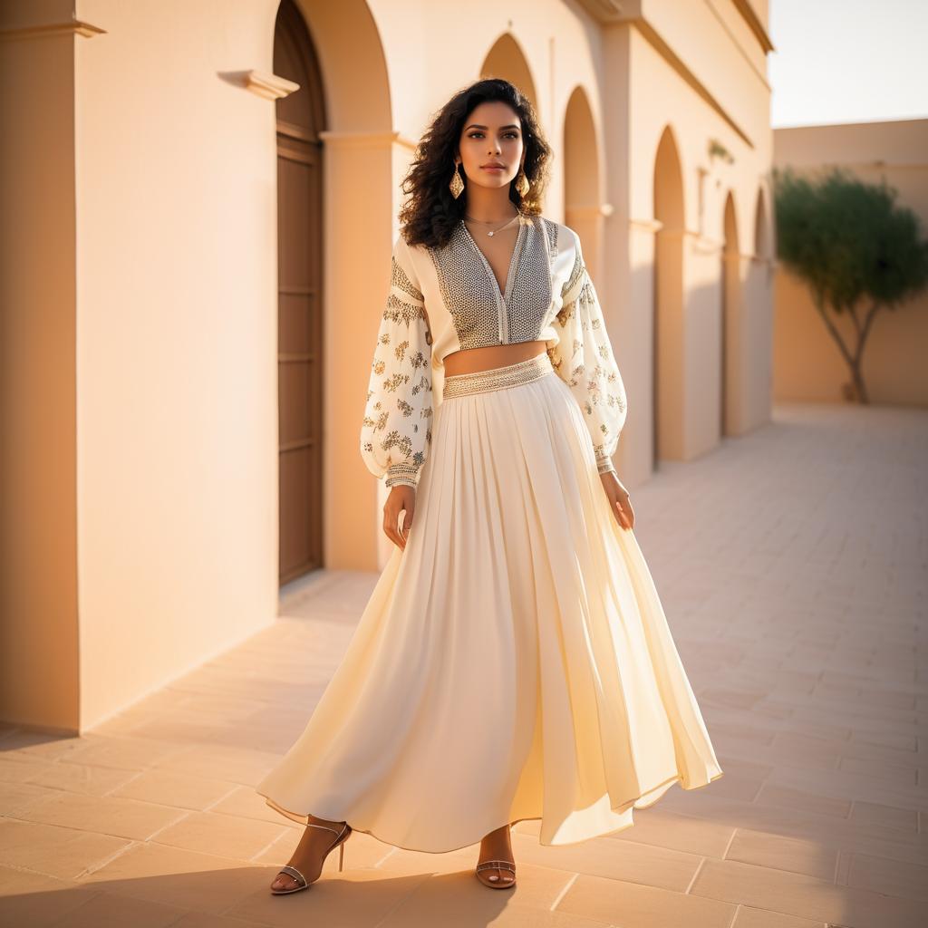 Elegant Evening Portrait of Middle-Eastern Woman