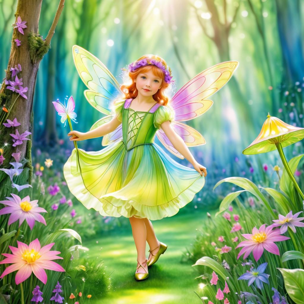 Whimsical Fairy in a Vibrant Glade