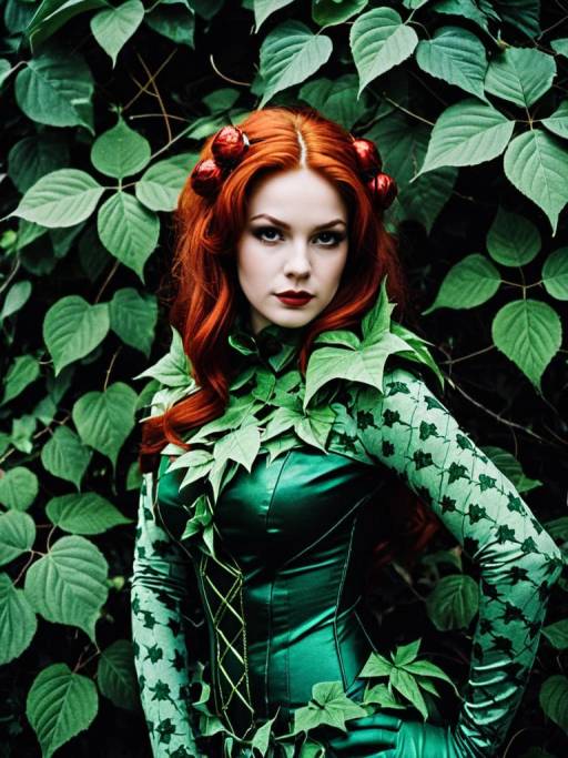 Photorealistic Vintage Poison Ivy Cosplay