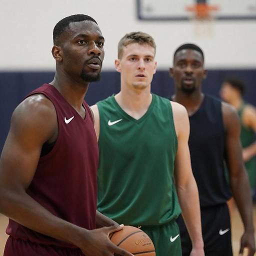 Dynamic Basketball Players in Action