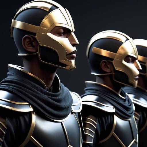 Dramatic Portrait of Armored Boys