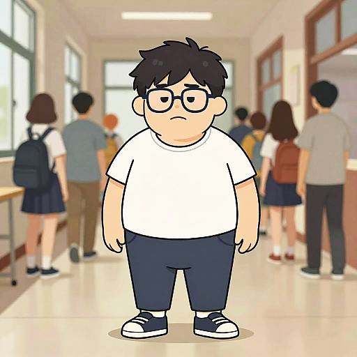 Awkward Schoolboy Feeling Isolated