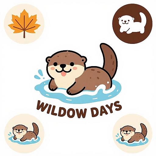 Playful Otter Logo Design