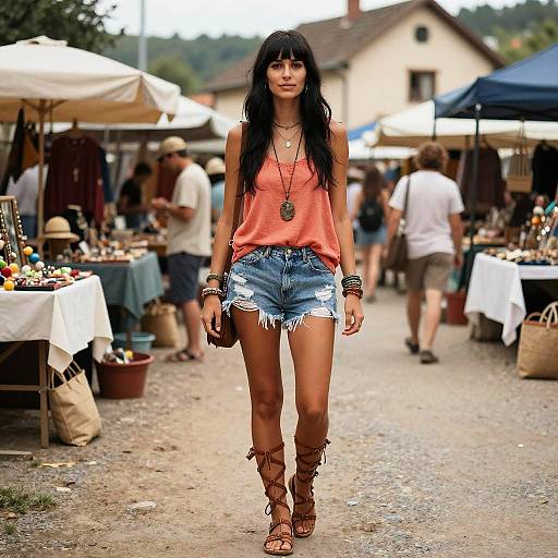 Boho Woman at Flea Market