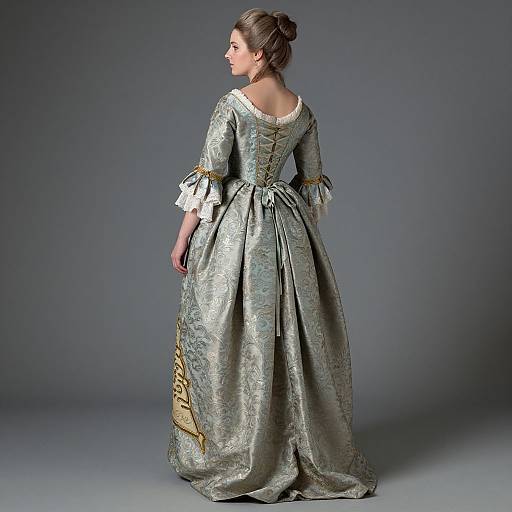18th Century Chinoiserie Silk Gown