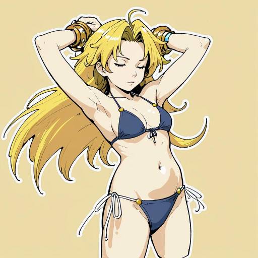 Chrono Trigger Girl in Swimsuit Sketch