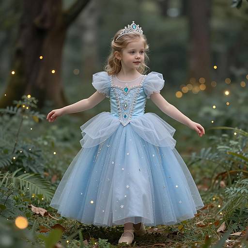 Enchanting Princess Portrait in Forest Glade