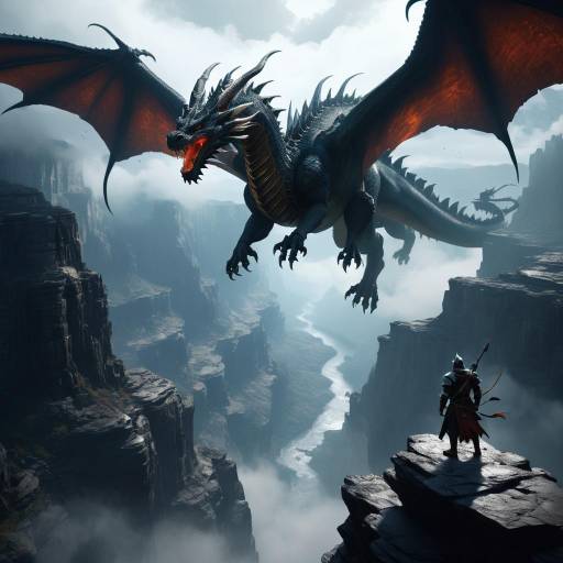 Majestic Dragon and Terrified Knight Showdown Majestic Dragon and Terrified Knight Showdown