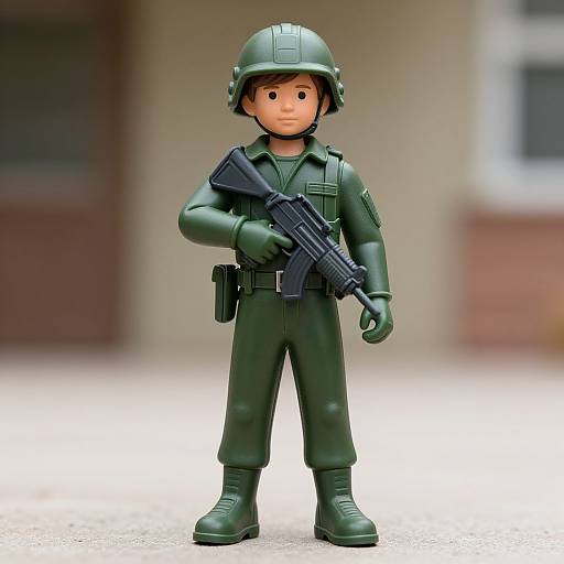 Realistic Green Army Man Soldier