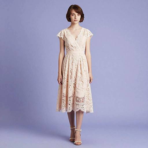 Nervous Junior in Lace Prom Dress