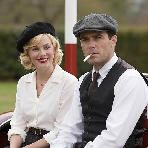 Vintage Couple with Classic Attire