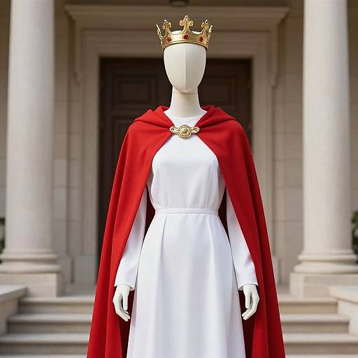 Mannequin Royalty in White Robe