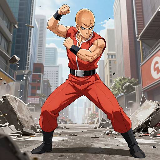 One Punch Man Dynamic Full Body Portrait