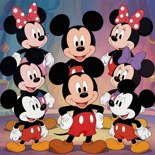 Vibrant Whimsical Disney Characters