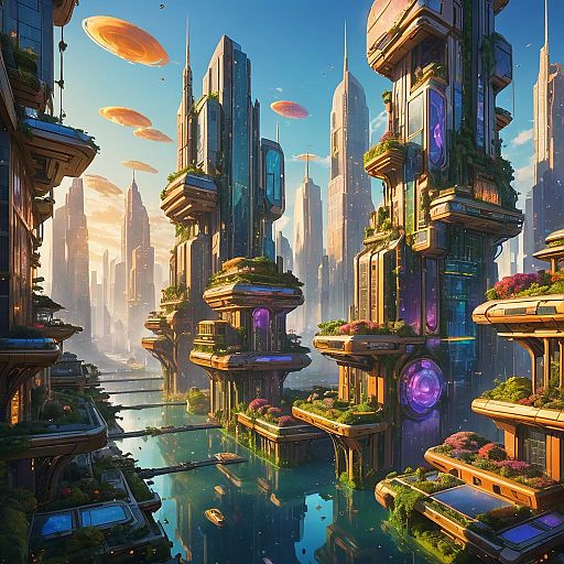 Futuristic Cityscape Concept Art Illustration Futuristic Cityscape Concept Art Illustration
