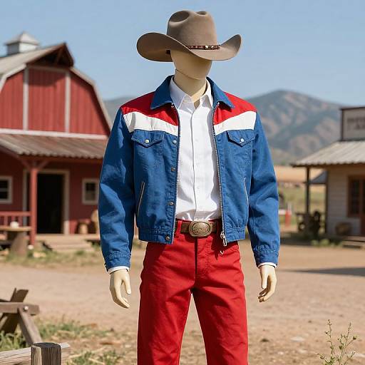 Detailed Mannequin in Western Outfit