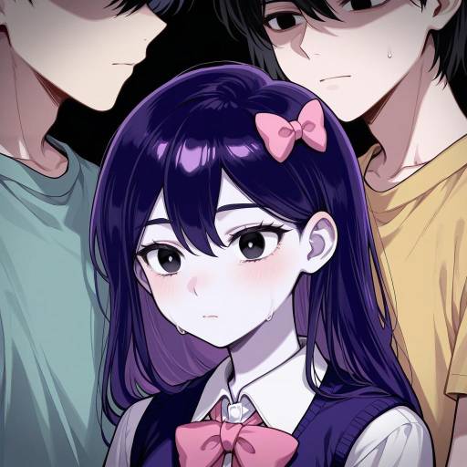 Emotional Boys and a Girl's Contrast