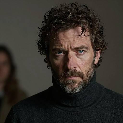 Intense Portrait of a Rugged Man