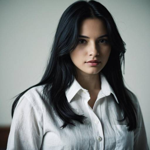 Realistic Girl in Linen Shirt Costume