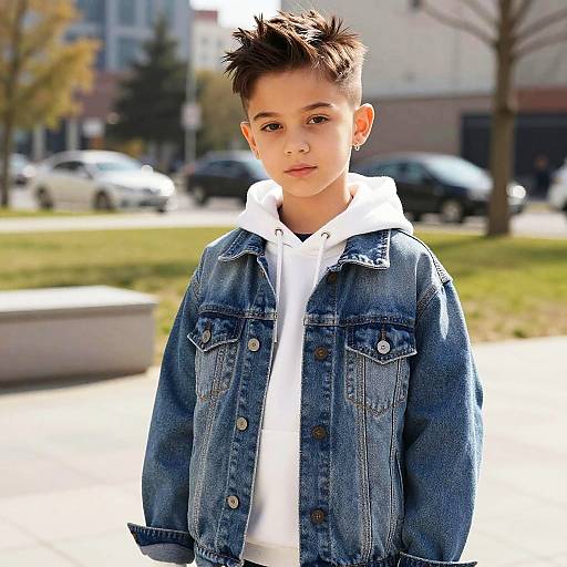 Young Girl with High Fade Hairstyle