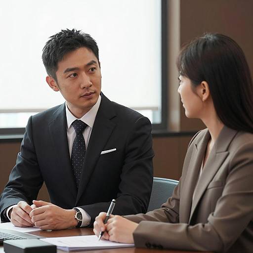 Business Meeting with Professional Attire