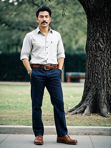 Man in Traditional Chinese Outfit