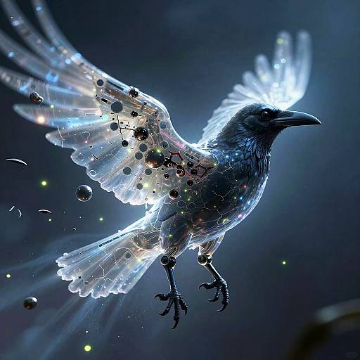 Cybernetic Phantasm Raven Illustration