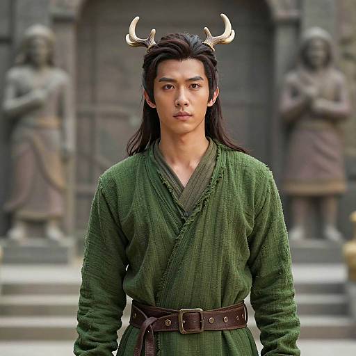 Cinematic Young Male in Fantasy Costume