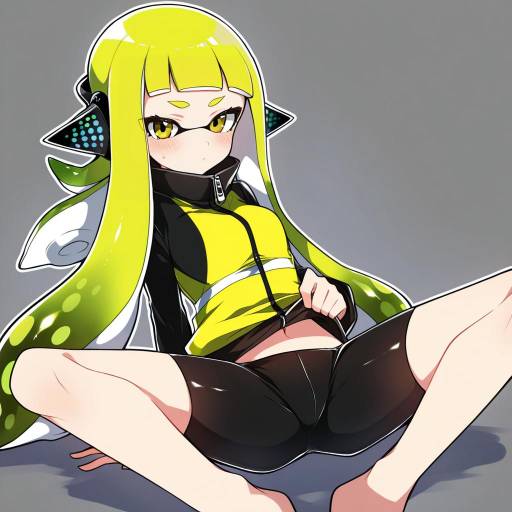Illustration of Agent 3 (splatoon), splatoon (series) in the style of Takeshima eku