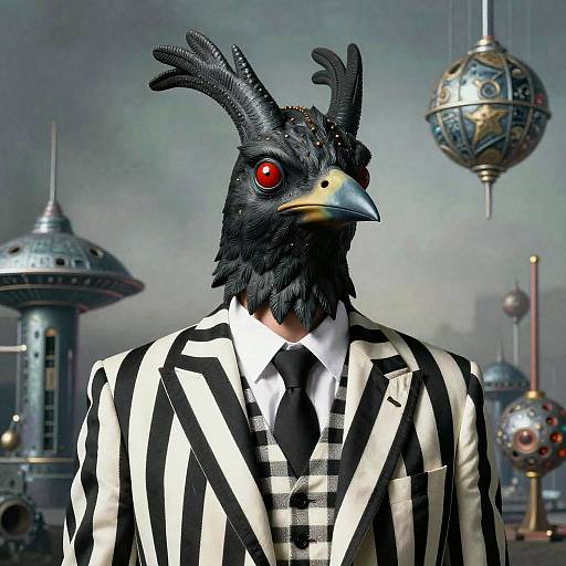 Avian-faced Man in Mercury Virgo