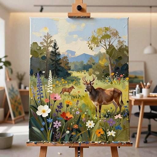 AI Creating Detailed Nature Artwork