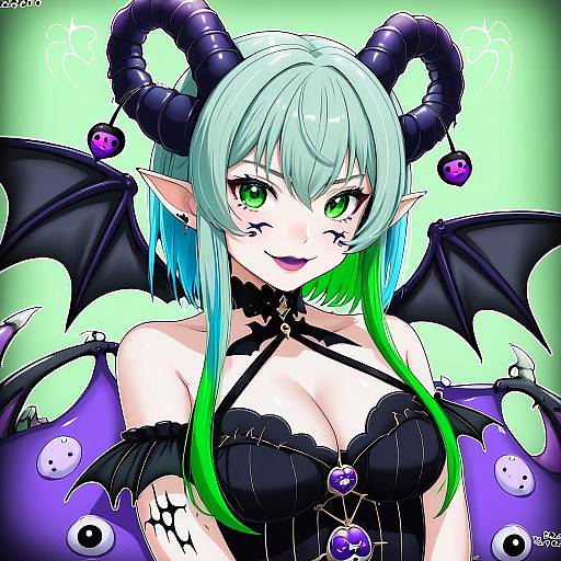 Illustration of Apricot the lich, vshojo in the style of Kaede (yumesaki kaede)