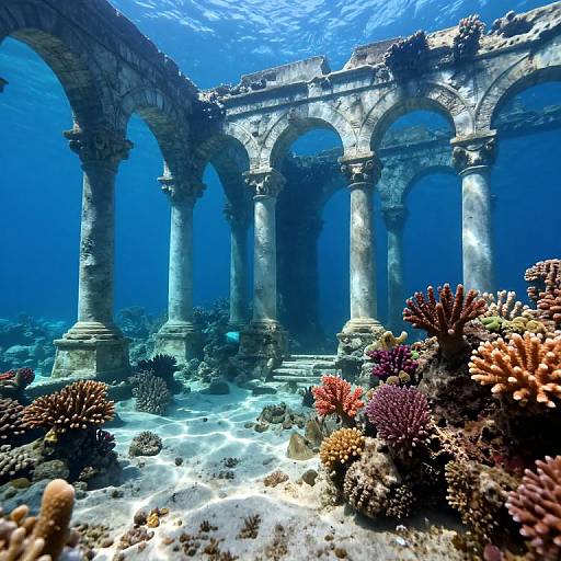 Sunlit Submerged Ancient City