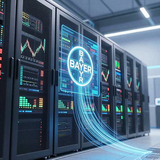 Futuristic Bayer Stock Data Visualization