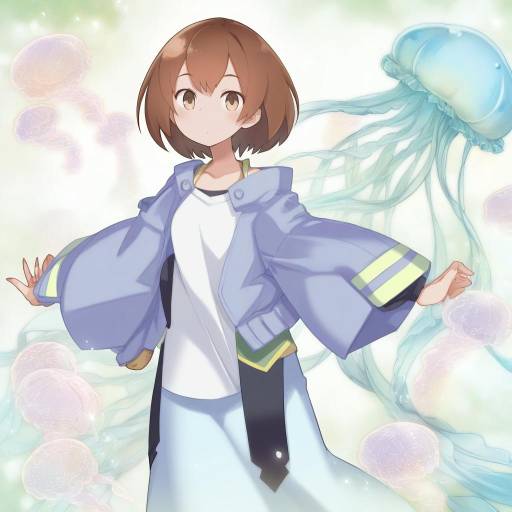 Illustration of Kouzuki mahiru, yoru no kurage wa oyogenai in the style of Nada haruka